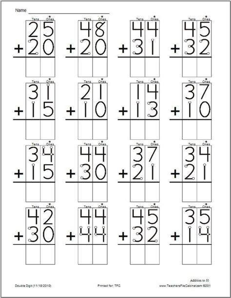 Printable Touch Point Math Worksheet Printable Templates