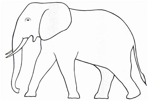 Coloriage Éléphant simple dessin gratuit à imprimer