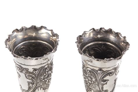 Antiques Atlas Pair Of Antique Silver Plated Vases