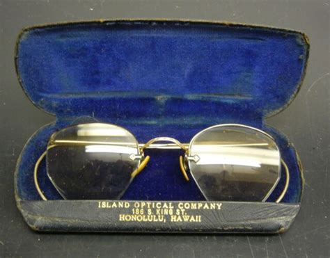 wwii ao pearl harbor 12 k gf eyeglasses in original honolulu hi case ebay