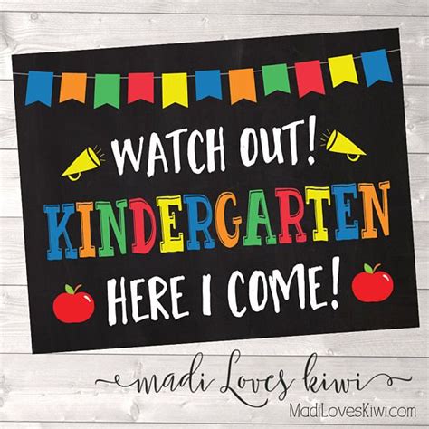 Watch Out Kindergarten Here I Come Printable Free Printable Templates