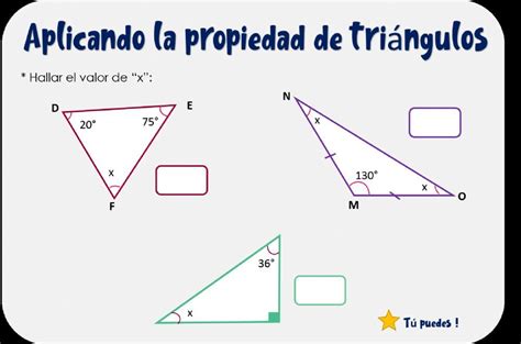 Ejercicio de Triángulos suma de ángulos Matematicas faciles
