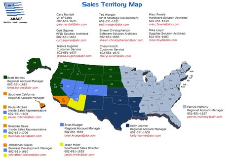 Sales Territory Map Abandr® American Barcode And Rfid