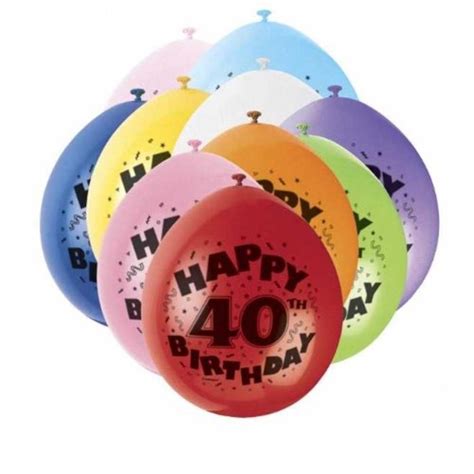 Delivery options, timing and costs are detailed on the basket page. Pack of 10 Happy 40th Birthday Party Balloons Air Fill ...