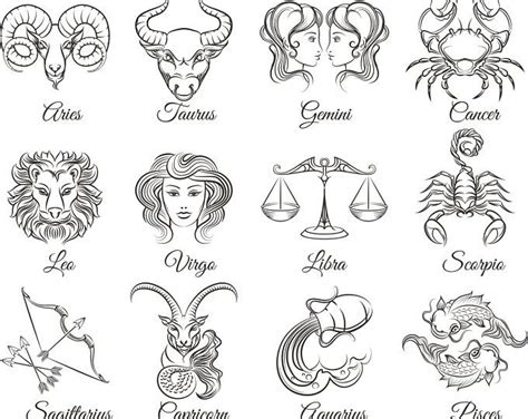 Astrology Signs Zodiac Sign Bundle Set Astrology Horoscope Etsy In
