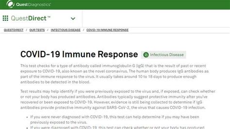 Covid 19 Antibody Test Online Available From Quest Diagnostics