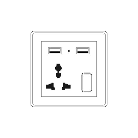 International Universal Socket Multi Function 3 Holes Plug Outlet Panel