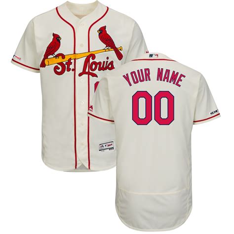 Mens St Louis Cardinals Majestic Alternate Ivory Flex Base Authentic