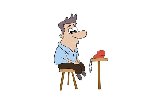 Waiting For Call Illustration Vector Illustration Character