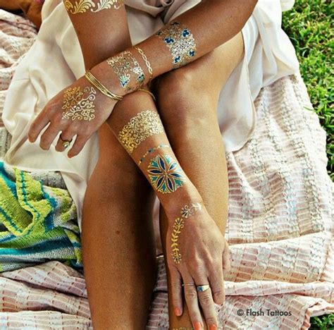 Pin By Denisse Cotto On Accessories Metal Tattoo Flash Tattoos Gold