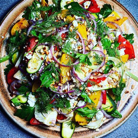 Mediterranean Grilled Vegetable Salad — Ems Food For Friends