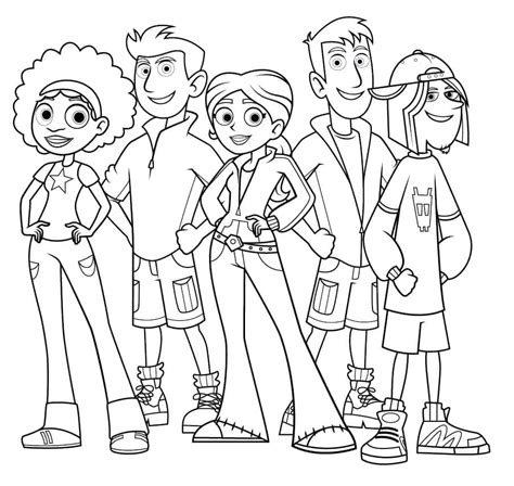 Characters From Wild Kratts Coloring Page Free Printable Coloring