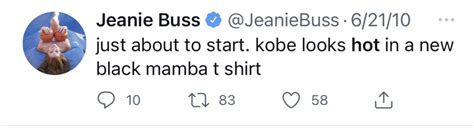 Jeanie Buss Old Tweets About Nba Players Were Wild And Thirsty Kevin