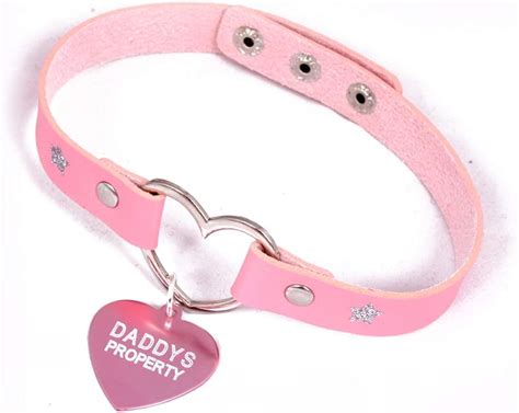 Daddys Property Ddlg Faux Leather Collar Uk Jewellery
