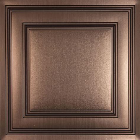 Ceilume Oxford Faux Bronze 2 Ft X 2 Ft Lay In Ceiling Panel Case Of