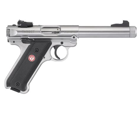 Ruger Mark Iv Target Satin Stainless 22 Lr 55 Inch 10rds Fixed Front