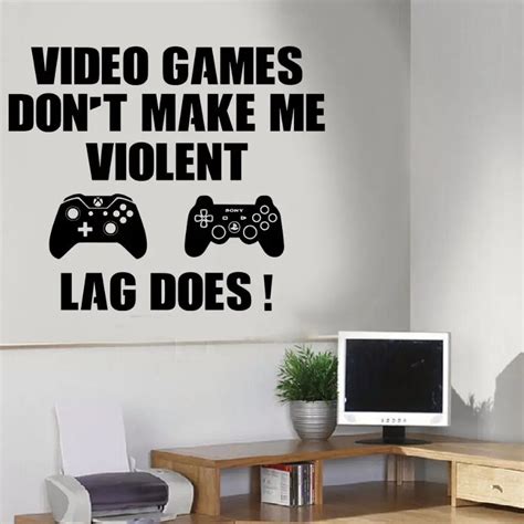Gaming Wall Art Decal Boys Bedroom Video Game Wall Mural Removable