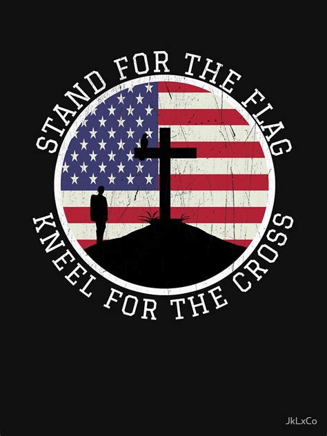 Stand For The Flag Kneel For The Cross Lightweight Hoodie By Jklxco
