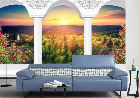 3d Stereoscopic Wallpaper Custom 3d Wallpapers For Living Room Roman