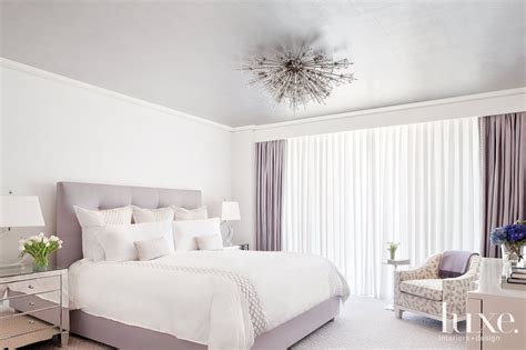 Contemporary Lilac Accented Master Bedroom Luxe Interiors Design