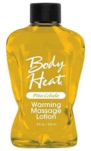 body heat flavored edible warming massage oil lotion lube lubricant body glide pina colada