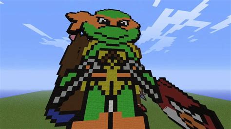 Minecraft Pixel Art Ninja Turtle Youtube