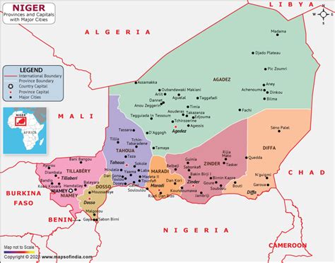 Niger Map Hd Political Map Of Niger
