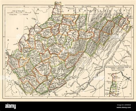 Virginie Occidentale Ancienne Carte Banque De Photographies Et Dimages à Haute Résolution Alamy