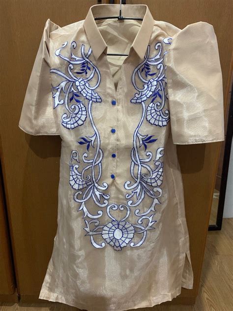 Modern Filipiniana Dress Silk Barong Tagalog Philippine