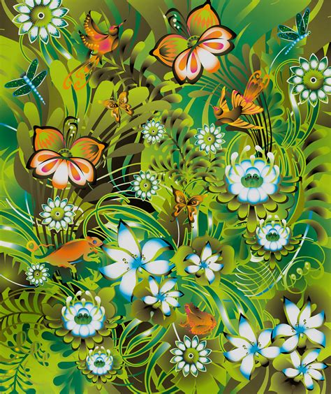 Illustration (pattern) - Paradise jungle on Behance