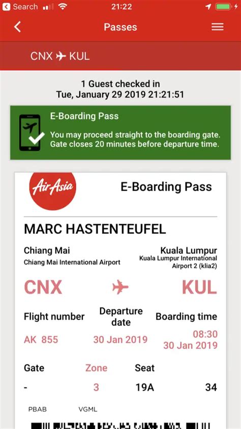 Airasia E Boarding Pass ว่าด้วยเรื่องของ E Boarding Pass Air Asia และ
