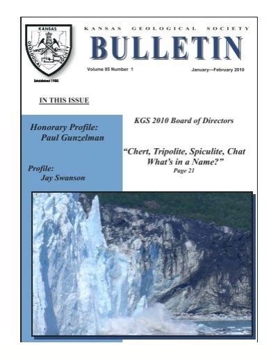 Kgs Bulletin Kansas Geological Society And Library