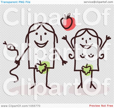 Royalty Free Vector Clip Art Illustration Of A Stick Adam And Eve With