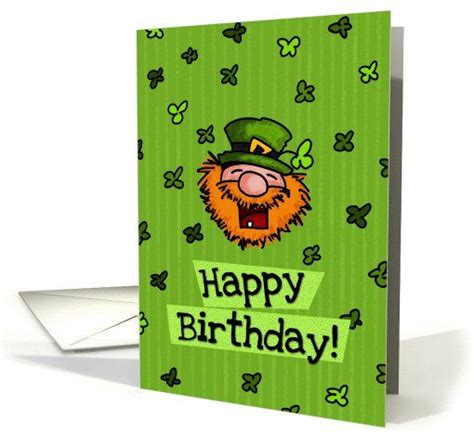 Birthday On St Patricks Day Laughing Leprechaun Very Sweet