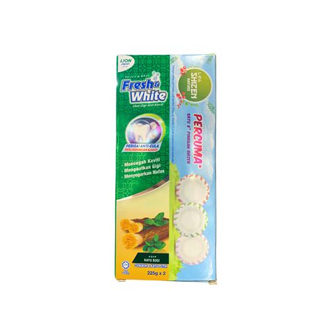 Fresh And White Toothpaste Kayu Sugi 225g X 2 Unit — Harimaufresh