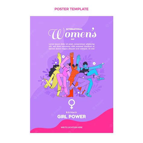 premium vector flat international women s day vertical poster template