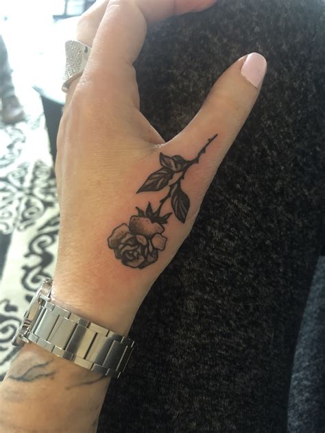 Rose Girly Finger Tattoos Best Tattoo Ideas