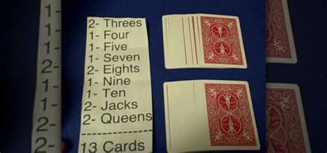 How To Perform The Amazing 13 Card Prediction Trick Card Tricks