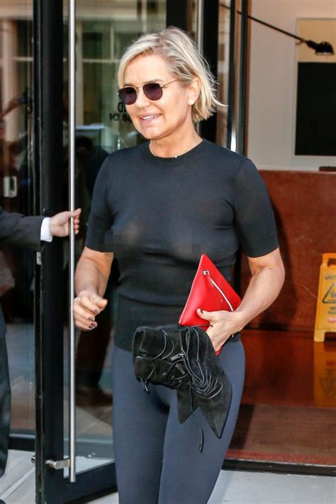 Yolanda Hadid Steps Out On Sheer Top While Leaving Daughter Gigis