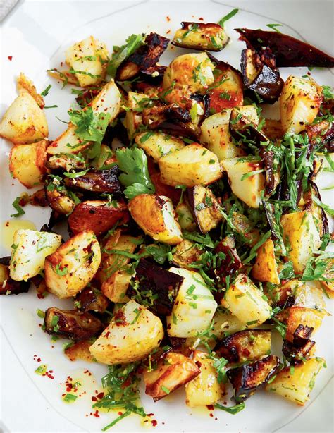 recipe of the week roasted potatoes and eggplants hugh fearnley whittingstall recipes
