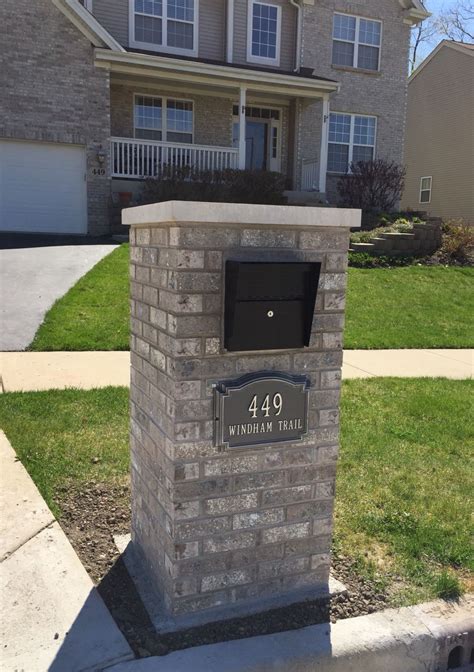 Finish Building My Mailbox I Used Aztec White Brick Limestone Cap