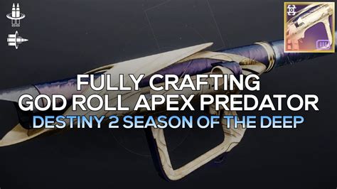 God Roll Apex Predator Rocket Launcher Fully Crafted Season Of The