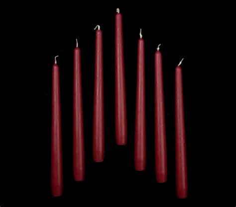 Tapered Candles Dark Red 12 Candles Candles