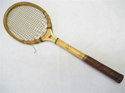 Vintage Wilson Don Budge Autograph Wooden Tennis Racquet Antique Display Sportstade