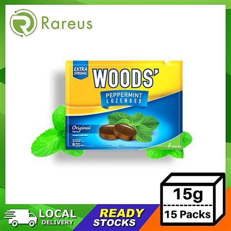 Woods Peppermint Original Lozenges Halal 15g X 15 Packs Lazada