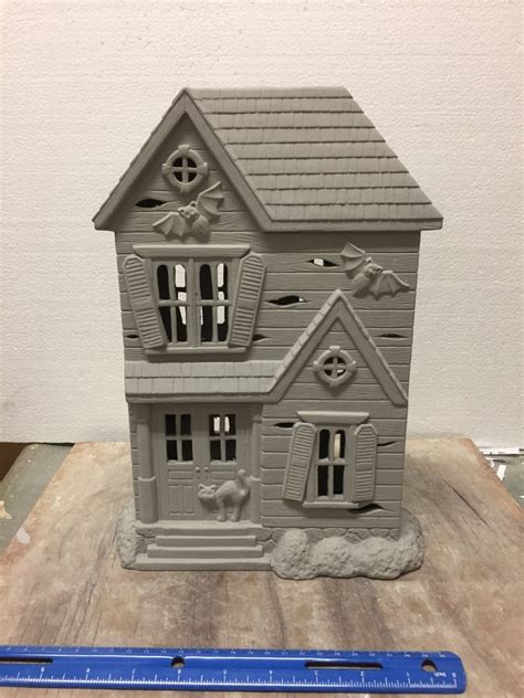 Ceramic Bisque Haunted House Ready To Paint Donnas Molds Etsy