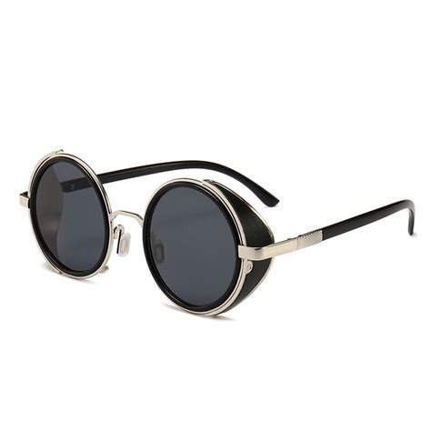 New Round Sunglasses Men Women Metal Punk Vintage Sunglass Brand Designer Fashion Glasses Mirror