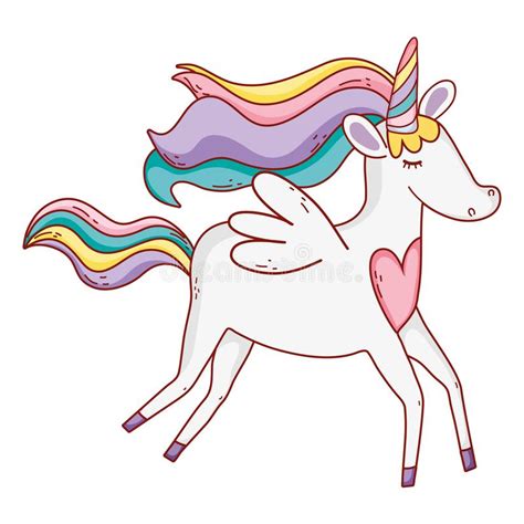 Unicorn Fantasy Cartoon Stock Vector Illustration Of Happy 128016582