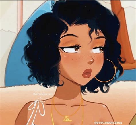 Black Girl Cartoon Pfp In 2021 Hübsche Hintergründe Augen Farbe