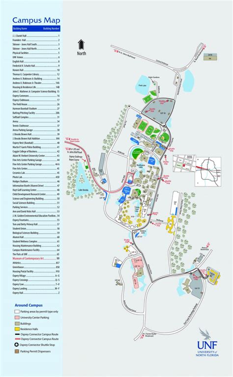 Unf Campus Mapa Mapa Da Unf Campus Flórida Eua